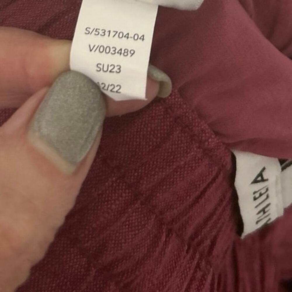 Athleta Retreat Linen Jogger Pants Coffeeberry 6 NWT Resort Vacation Summer - Picture 15 of 15